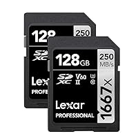 Lexar Professional 1667x 128GB (2-Pack x 10) SDXC UHS-II Memory Cards, C10, U3, V60, Full-HD & 4K Video, Up To 250MB/s Read, for Professional Photographer, Videographer, Enthusiast (LSD1667128G-KANAU)