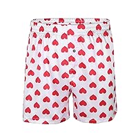 ACSUSS Men's Shiny Satin Boxers Shorts Silk Summer Sleep Bottom Underwear for Valentines Day