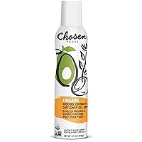 Chosen Foods Organic Avocado, Coconut & Safflower Oil Spray, Kosher Cooking Spray for Baking, High-Heat Cooking, Grilling, Frying (4.7 oz, 1-Pack)