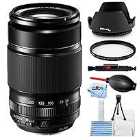 Fujifilm XF 55-200mm f/3.5-4.8 R LM OIS Lens 16384941 - Accessory Bundle Includes: Tulip Hood Lens, UV Filter, Cleaning Pen, Blower, Microfiber Cloth and Cleaning Kit