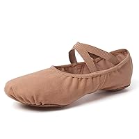 TINRYMX Ballet Shoes for Girls/Toddlers/Kids -Stretch Canvas Ballerinas Dance Yoga Flats