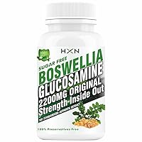 MK Glucosamine Hcl with Boswellia Serrata (Shallaki) Chondroitin, MSM, Collagen Type 2 As Joint Support Supplement - 60 Sugar and Gluten Free Tablet (Pack 1)