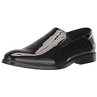 Nunn Bush Men's Centro Flex Plain Toe Slip on Formal Black Patent Loafer