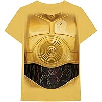 STAR WARS Men's C-3PO Chest Slim Fit T-Shirt Medium Yellow