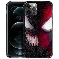 Henok Compatible with iPhone 11 Pro Case,HS Black Hero Red Spider Retro Design with Anti Slip Shockproof Bumper PC Backplane Protection Soft Silicone TPU Protective Case for iPhone 11 Pro