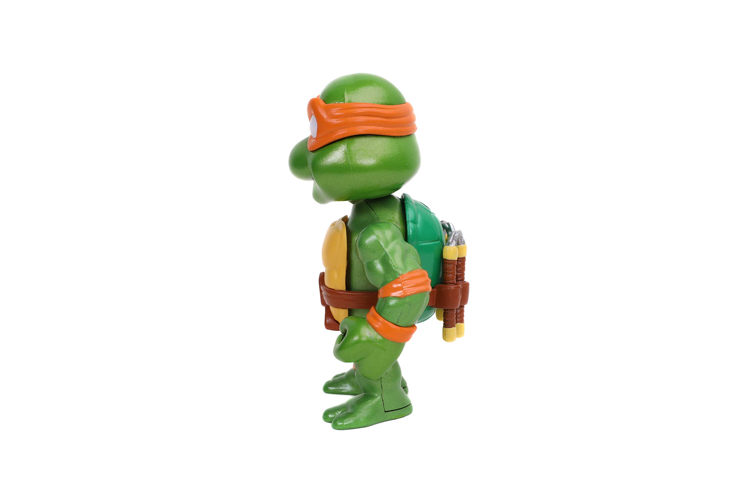 Jada Toys Teenage Mutant Ninja Turtles 4 Michelangelo Die-cast Figure, Toys for Kids and Adults, Orange, 31848