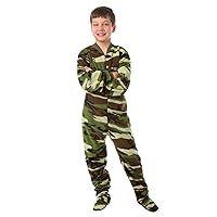 Big Feet Pjs Big Boys Kids Camo Fleece Onesie Footed Pajamas