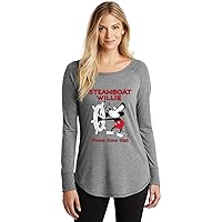 Steamboat Willie Vibing Since 1928 Womens Tri Blend Long Sleeve Shirt