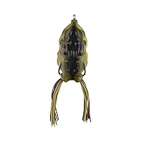 Frog Lure with Short Skirts | Compact Frog Top Water Bass Fishing Lures | Compact Body, Weedless Hooks, Soft Hollow Body Freshwater Fishing Bait for Trout, Pike