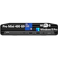 HP Pro Mini 400 G9 Business Mini Desktop Computer, Intel Hexa-Core i5-12500T CPU (Beat i7-11700T), 64GB DDR4 RAM, 4TB PCIe SSD, WiFi 6, Bluetooth 5.2, Keyboard and Mouse, Windows 11 Pro, Tichang