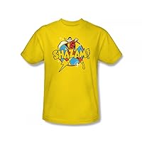 Shazam Power Bolt Adult S/S T-Shirt in Yellow by DC Comics