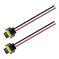 DAMA H11 H9 H8 880 881 Female Wiring Harness Socket Pigtail Cable for Headlight & Fog Light Halogen Bulb | One Pair Deal