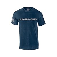 Unashamed Cross American Flag Mens Christian Short Sleeve T-Shirt Graphic Tee