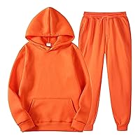 Unisex 2PC Sweatsuit Set for Men and Women Oversized Long Sleeve Hoodie Pullover Sweatshirt Tracksuit Jogger Sweatpants