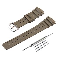 Natural Poly Urethane Replacement Watch Band, for Casio Mens G-Shock DW-5900 DW-6100 DW-6600 DW-6695 DW-6900 DW-5600E G-6900 GW-M5610
