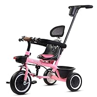 Bicycle1-5 Year Old Children Tricycle Comfort Seat Non-Slip Foot Pedal Foldable Transition Flexible 2 Colors Can Be Used As Gifts (Color : Pink) (Color : Pink)