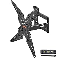 VEVOR Full Motion TV Mount Fits for Most 26-55 inch TVs, Swivel Tilt Horizontal Adjustment TV Wall Mount Bracket with Articulating Arm, Max VESA 400x400mm, Holds up to 99 lbs