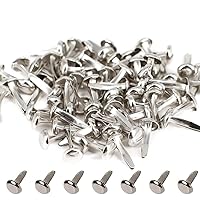 Paper Fasteners Beads 500pcs Round Split Pins Pastel Metal Brad for Art Crafting School Project Decorative Scrapbooking DIY Supplies (Silver)