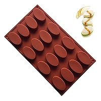 Oval Silicone Pudding Mold, Reusable Silicone DIY Mold Tins Case, Baking Cake Biscuit Cupcake Chocolate Pastry Candy Fondant Ice Cube For Wedding, New Year Party, Family Friends Festival Gift