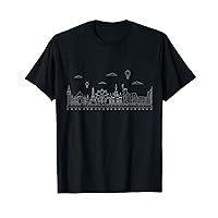 World Sights Cities Countries London New York Silhouettes T-Shirt