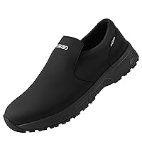 Mens Non Slip Work Shoes Slip On Waterproof Kitchen Shoes for Chef Men Food Service Slip Resistant Comfort Restaurant Shoes for Men Hospital Walking Casual Sneakers