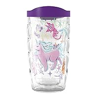 Tervis Unicorn Kids Made in USA Double Walled Insulated Tumbler Travel Cup Keeps Drinks Cold & Hot, 10oz Wavy, Classic
