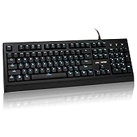Velocifire VM01 Mechanical Keyboard 104-Key Full Size with Brown Switches LED Illuminated Backlit Anti-ghosting Keys for Copywriter, Gamer and Programmer (Renewed)