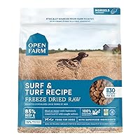 Open Farm Freeze Dried Raw Dog Food, Humanely Raised Meat Recipe with Non-GMO Superfoods and No Artificial Flavors or Preservatives (3.5 Ounce (Pack of 1), Surf & Turf Recipe)