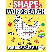 Shape Word Search for Kids Ages 6-8: 101 Shaped Puzzles with Super Fun Themes to Boost Language & Cognitive Skills for Boys & Girls, Color Edition Volume 2 (Shaped Word Search for Kids 6-8)