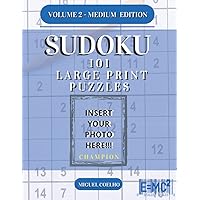 Sudoku Large Print 101 Puzzles - Volume 2 Medium Edition: Sudoku Puzzle Books For Adults, Seniors and people with some visual impairment. Brain Games, 8.5 x 11 inch with Answers Sudoku Large Print 101 Puzzles - Volume 2 Medium Edition: Sudoku Puzzle Books For Adults, Seniors and people with some visual impairment. Brain Games, 8.5 x 11 inch with Answers Paperback