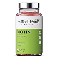 Biotin enriched with Vitamin B7 & Vitamin H | 60 Veg Tablets | Supports Healthy Hair, Skin & Nails