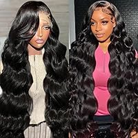 30 Inch HD Lace Front Wigs Human Hair Body Wave Frontal Wigs for Women Human Hair Glueless 13x6 HD Lace Front Wigs Human Hair 180% Density Pre Plucked Lace Front Wigs Body Wave