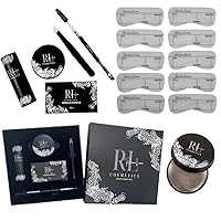 Eyebrow Stamp and Stencil Kit for Perfect Brow Shaping| Brow Stamp Kit Reusable Eyebrow Stencils Waterproof & Long-lasting