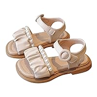 Backyard Dance Girls' Sandals Summer Children's Soft Sole Shoes Pearl Decoration Fashion Girls' Bow Princess Slide Lids