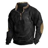 Men's Funny Ugly Sweater Vintage High Neck Top Half Zip Sports Long Sleeve Sweater Christmas For Men, S-5XL