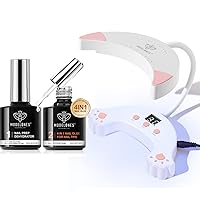 Modelones 2023 Newest UV LED Nail Lamp and 4 in 1 Nail Glue Gel and Nail Prep Dehydrate