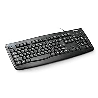 Kensington Pro Fit USB Washable Keyboard, Black (K64407US),17-3/4