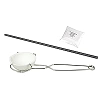 500g Ceramic Crucible Torch Melting Gold Silver Kit Set Anhydrous Casting Flux Tongs Stir Rod 15A