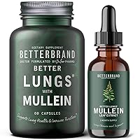 Betterbrand Better Lungs Health Pack - Better Lungs Capsules & Mullein Leaf Tincture Drops | Complete Respiratory Health Supplement | Pack - 30 Days Supply