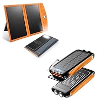1 * 10W Solar Panel Charger 1 * 20000mAh Power Bank Charger