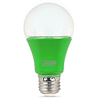 A19/GROW/LEDG2 Full Spectrum Led 60W Equivalent A19 Non-Dimmable Hydro Plant Grow Light Bulb, Green