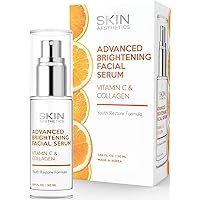 Vitamin C Serum With Collagen - Korean Skin Care for Dark Spots & Skin Brightening - Anti Aging & Acne Facial Serum - Cruelty Free - For All Skin Types - 1.69Fl. oz by Skin Aesthetics