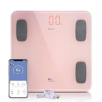 himaly Body Fat Scale Smart BMI Scale Digital Bathroom Wireless Weight Scale, Body Composition Analyzer with Smartphone App sync with Bluetooth, 180KG/400 lbs-Pink