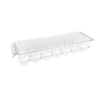 KSEG12-AMZ Egg Tray 14pc Stackable Food Storage Organizer for Refrigerator, 14.5