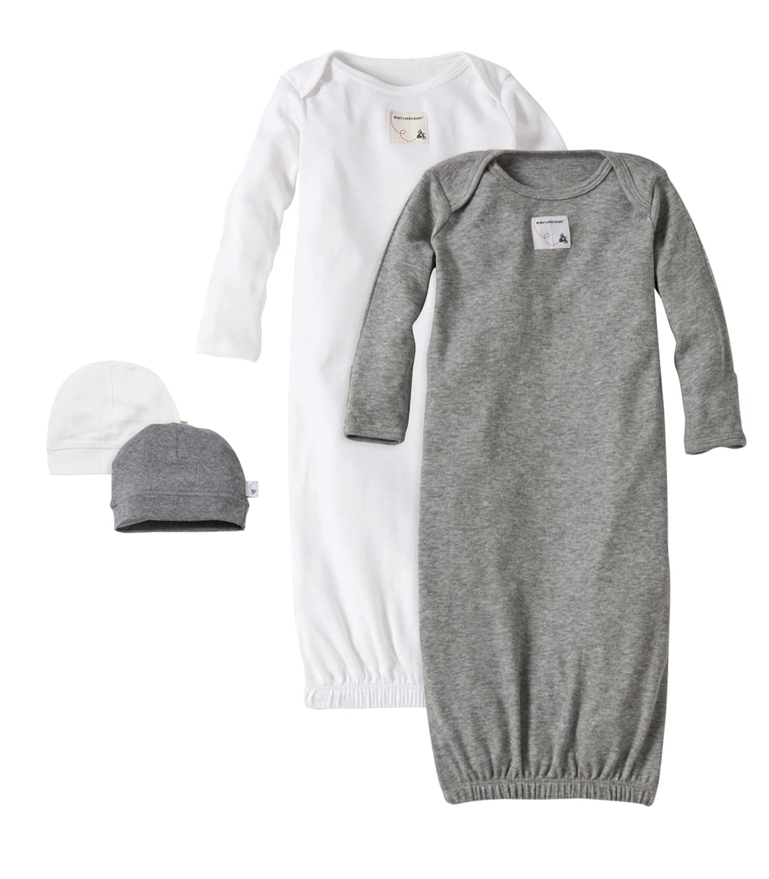 Burt's Bees Baby Unisex Baby Gift Set - Baby Sleeper Gowns, Hats, Reversible Quilt & Plush Toy, 100% Organic Cotton Essentials Bundle