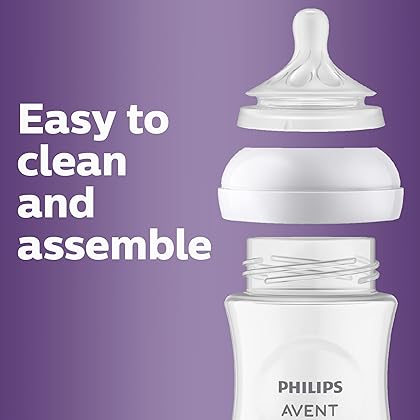 Philips AVENT Natural Response Baby Bottle Nipples Flow 2, 0M+, 4pk, SCY962/04