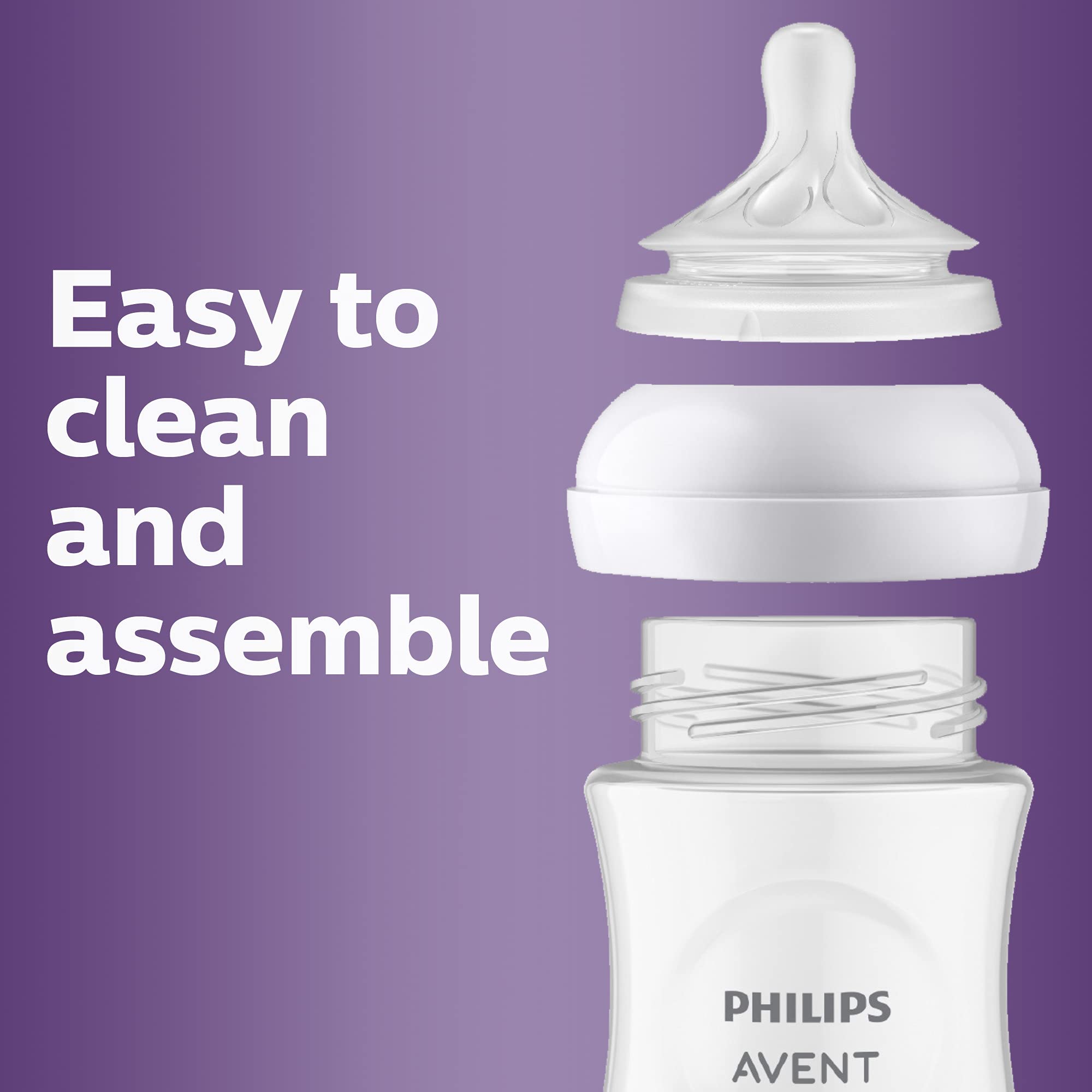 Philips AVENT Natural Response Baby Bottle Nipples Flow 1, 4pk, SCY961/04