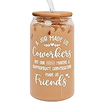 Gifts for Coworkers, Friends, Bestie Gifts for Women - Thank You Coworker Gifts for Women - Friendship Gifts for Friends Female - Best Friend Birthday Gifts for Women, Coworkers - 16 Oz Can Glass
