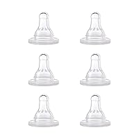 Gerber First Essential Silicone Nipples, Fast Flow, 6 Count (Pack of 1)