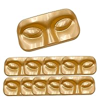 10Pcs Face-Shaped Eyelash Trays Portable Empty Lash Packaging Box for False Eyelashes Durable PVC Storage Care Box Gold